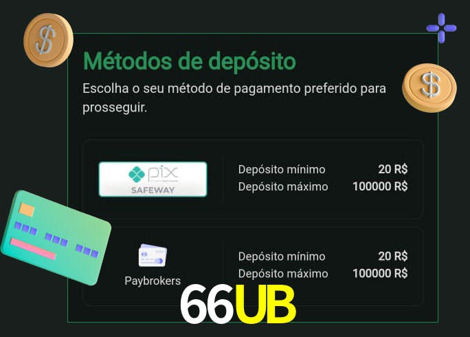 O cassino 66UBbet oferece uma grande variedade de métodos de pagamento